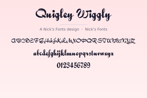 Related font Quigley Wiggly