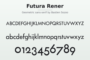 Related font Futura Rener