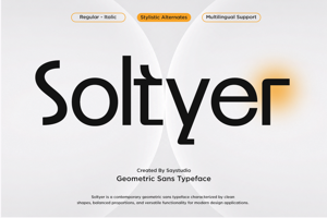 Related font Soltyer DEMO