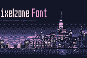 Related font Pixelzone