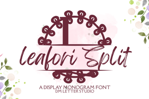 Related font Leafori Split Monogram
