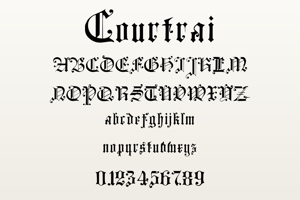 Related font Courtrai