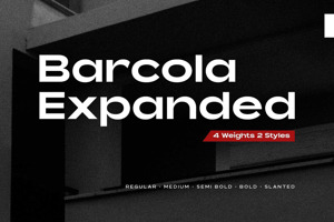 Related font Barcola Expanded