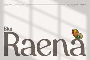 Related font Raena Blur