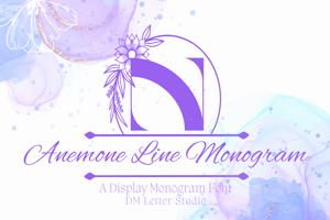 Related font Anemone Line Monogram