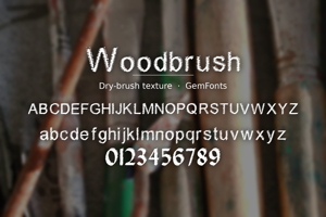 Related font Woodbrush