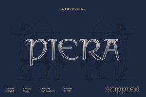 Related font CS Piera Stippled
