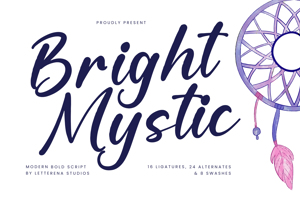 Related font Bright Mystic VERSION