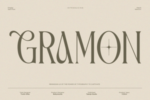 Related font TBJ Gramon Serif