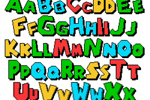 Typeface Mario World Pixel