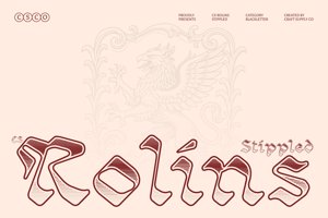 Related font CS Rolins Stippled