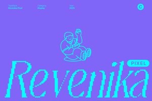 Related font Revenika Pixel