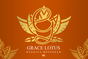 Related font Grace Lotus Mandala Monogram