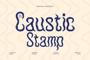 Related font CS Caustic Stamp