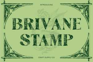 Related font Brivane Stamp