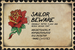 Related font Sailor Beware
