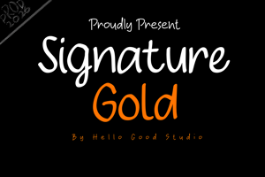 Related font Signature Gold