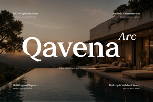 Related font Qavena Arc