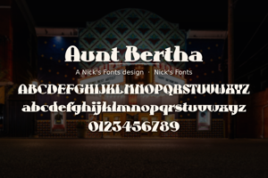 Related font Aunt Bertha