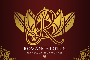 Related font Romance Lotus Mandala Monogram