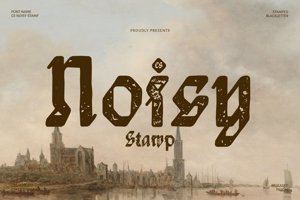 Related font CS Noisy Stamp