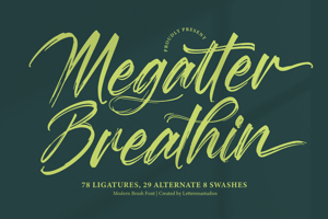Related font Megatter Breathin VERSION