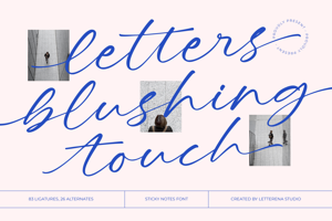 Related font Letters Blushing Touch