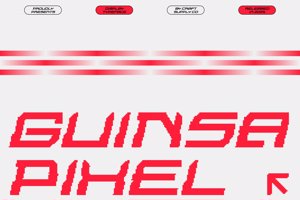Related font Guinsa Pixel