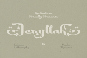 Related font Jenyllah - Islamic Calligraphy