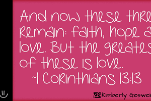 KG Faith Hope and Love