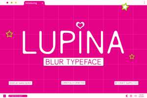 Related font Lupina Blur