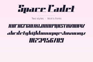 Related font Space Cadet