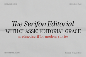 Related font The Serifon Editorial