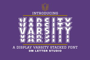 Handwriting Varsity Stacked