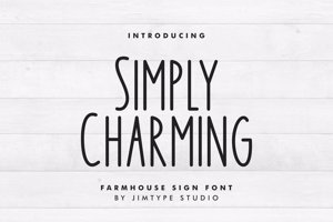 Simply Charming- Tall and Skinny Font