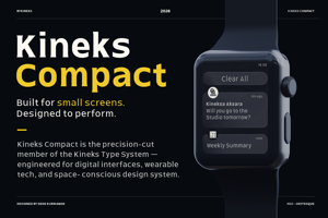 Related font Kineks Compact