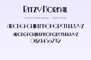 Related font Ritzy Normal