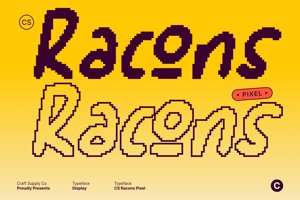 Related font CS Racons Pixel
