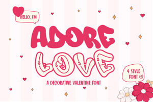 Adore Love Decorative Valentine