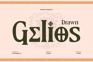 Related font CS Gelios Drawn