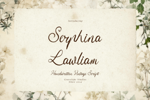 Related font Serphina Lawliam