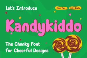 Related font Kandykiddo