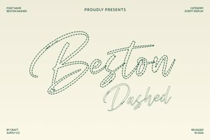 Related font Beston Dashed