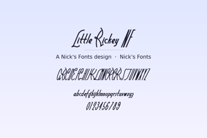 Related font Little Rickey NF