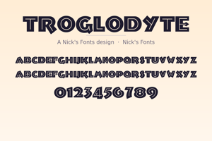 Related font Troglodyte