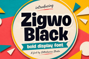 Related font Zigwo Black Demo