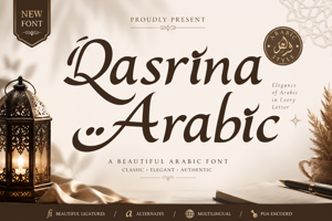 Related font Qasrina Arabic