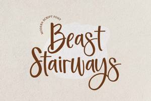 Related font Beast Stairways Cursive Calligraphy Birthday