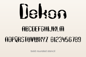 Related font Dekon