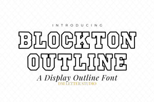 Related font Blockton Outline